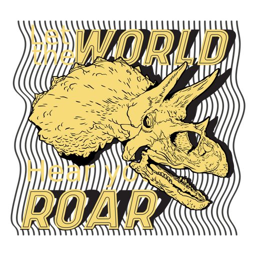 Dinosaurier-Schädel-Zitat PNG-Design