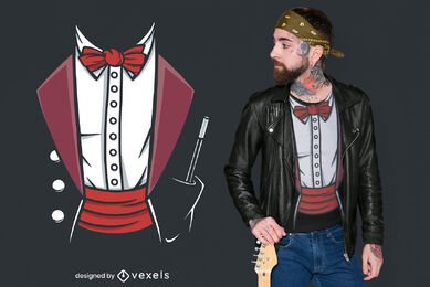 Zaubereranzug mit Zauberstab-T-Shirt-Design