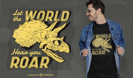 Design incrível de t-shirt com citação de fóssil