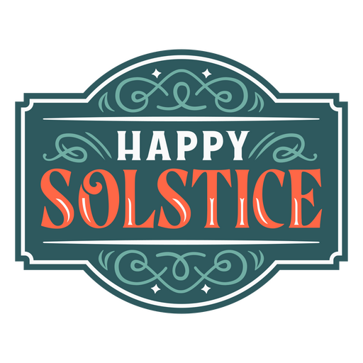 Happy solstice vintage quote PNG Design
