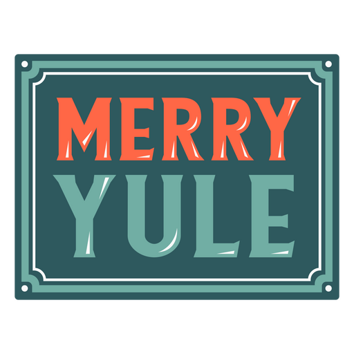 Merry yule vintage quote solstice PNG Design
