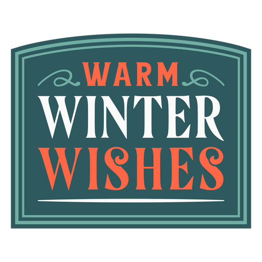 Winter solstice vintage quote warm wishes  PNG Design
