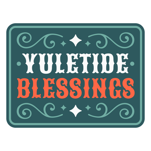 Yuletide blessings vintage quote PNG Design