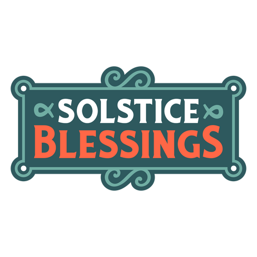 Solstice blessings vintage quote PNG Design