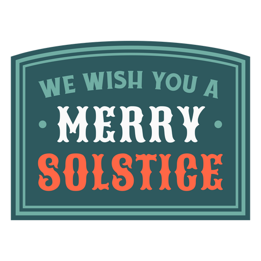 Merry solstice vintage quote PNG Design