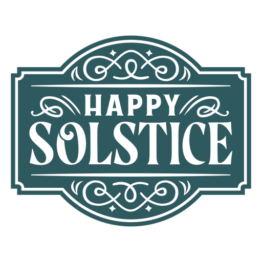 Happy solstice vintage quote winter