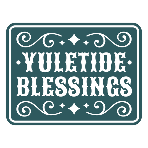 Yuletide vintage quote blessings PNG Design