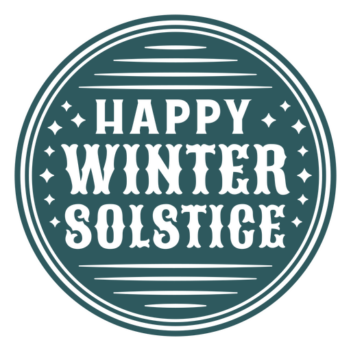 Happy winter vintage quote solstice PNG Design