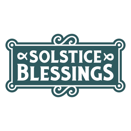 Solstice blessings vintage quote winter PNG Design