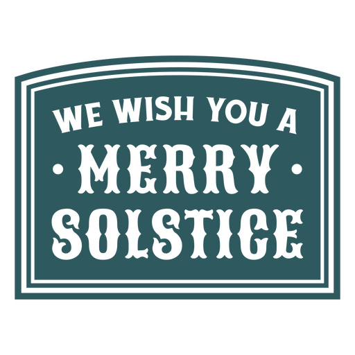 Merry solstice vintage quote winter