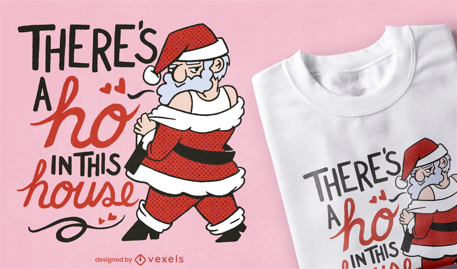 Lustiges Weihnachts-Ho-T-Shirt-Design