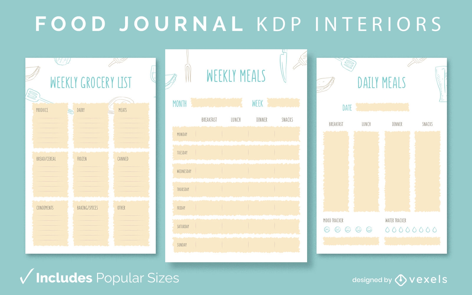 Awesome food journal KDP interior design