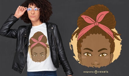 Lovely woman with braids t-shirt design
