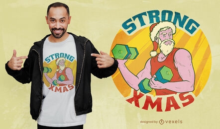 Cool strong Christmas t-shirt design