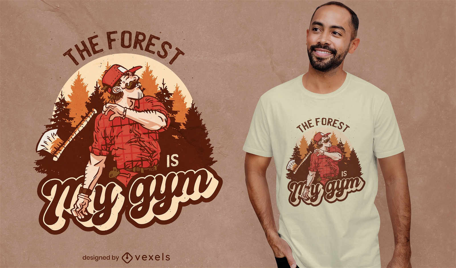 Awesome woodcutter quote t-shirt design