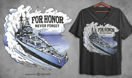 Cool for honor ship t-shirt design