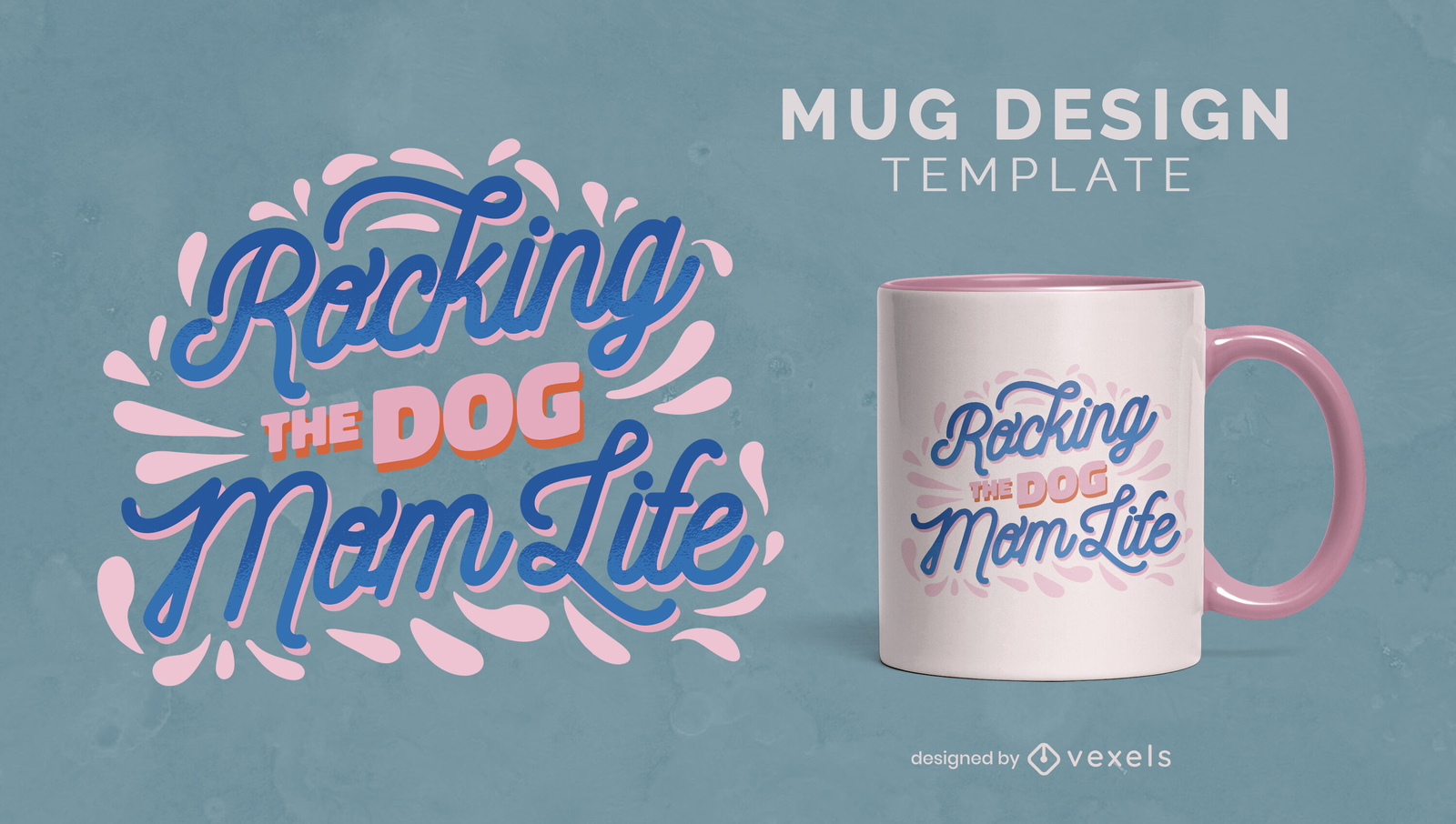 Rocking the dog mamá vida cita diseño de taza