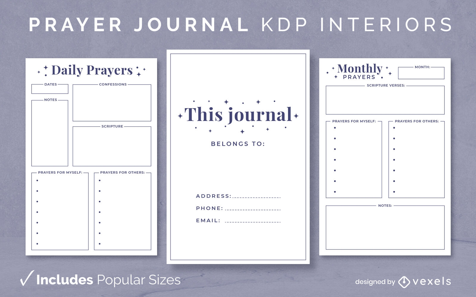 Prayer journal KDP interior design