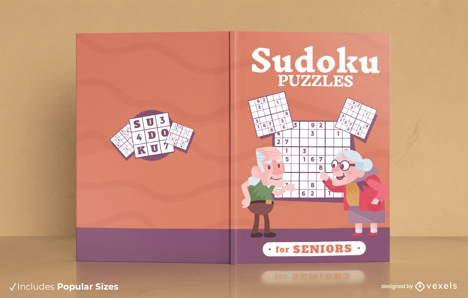 Design incrível de capa de livro de sudoku