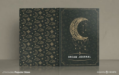 Design da capa do livro do diário dos sonhos esotéricos