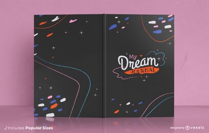 Design abstrato da capa do livro do diário dos sonhos