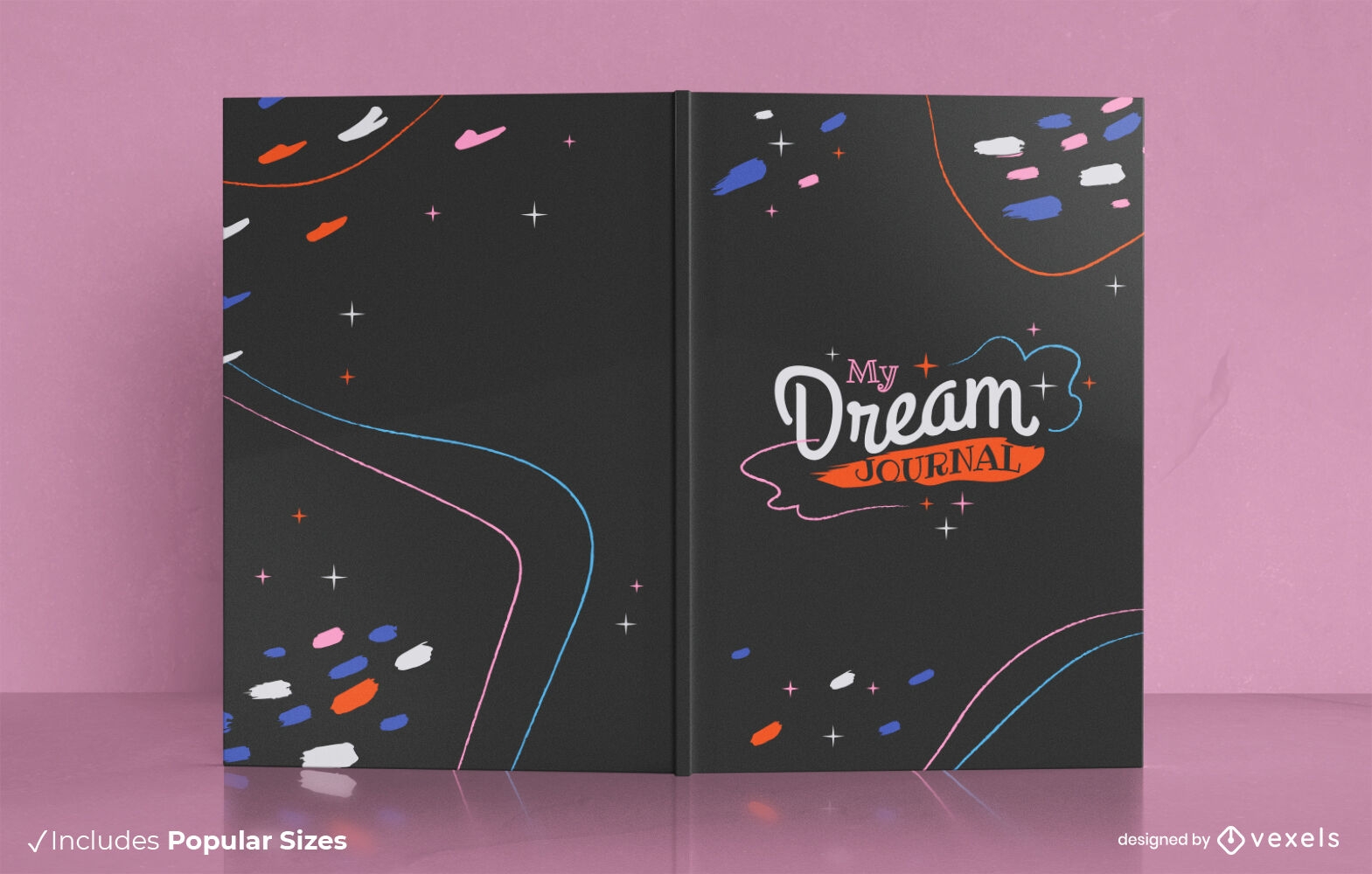 Abstract dream journal book cover design
