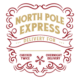 Christmas North Pole Express badge PNG Design