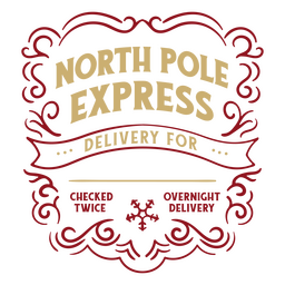 Weihnachts-Nordpol-Express-Abzeichen PNG-Design