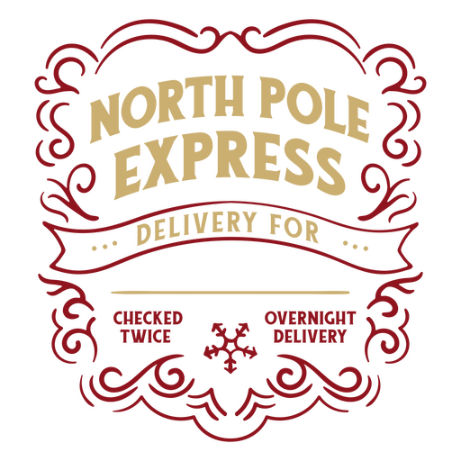 Christmas North Pole Express badge PNG Design