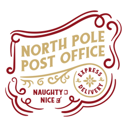 Christmas North Pole Post Office delivery badge PNG Design Transparent PNG