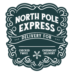 Christmas North Pole badge PNG Design