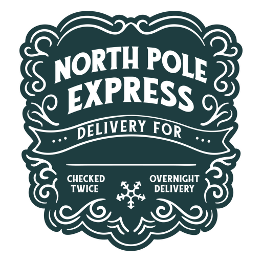 Christmas North Pole badge PNG Design