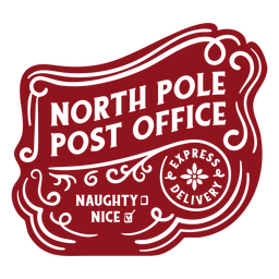 Christmas North Pole Post Office badge PNG Design Transparent PNG