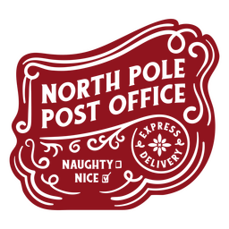 Emblema dos Correios do Pólo Norte de Natal Desenho PNG