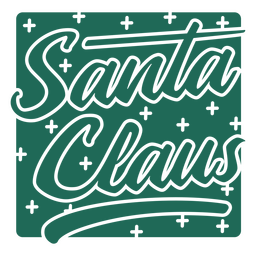 Weihnachtsmann Schriftzug Zitat grün PNG-Design