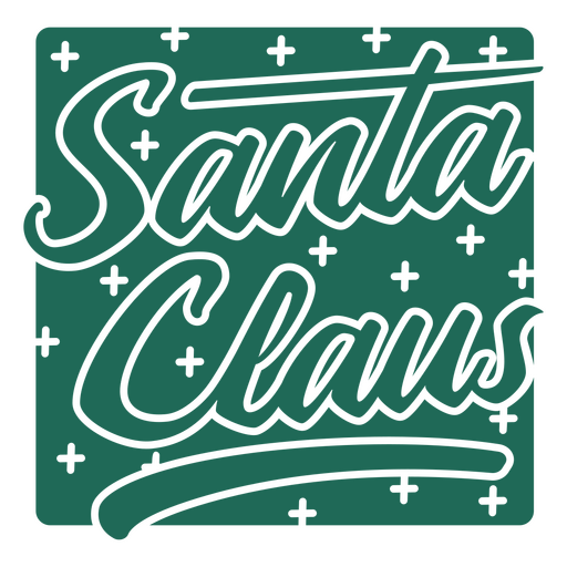 Santa claus lettering quote green
