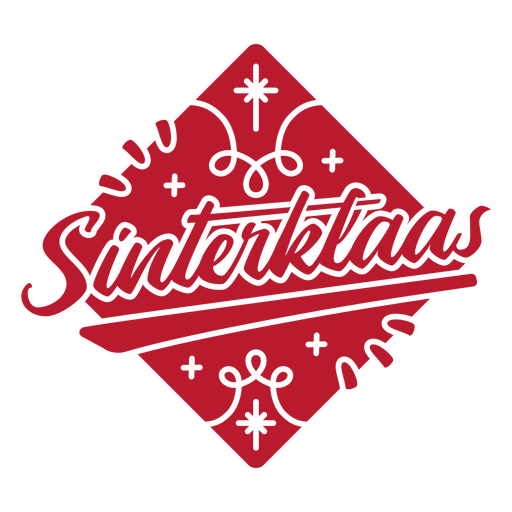 Citação de letras Sinterklaas vermelho Desenho PNG