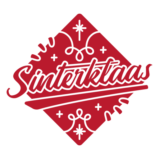 Sinterklaas Schriftzug Zitat rot PNG-Design