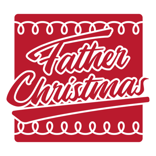 Father christmas lettering quote red PNG Design