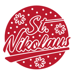 Nikolaus Schriftzug Zitat rot PNG-Design