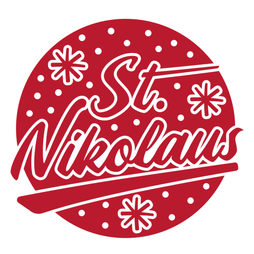 Citação de letras Nikolaus vermelho Desenho PNG