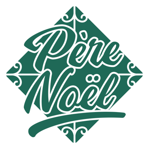 Noel lettering quote green PNG Design