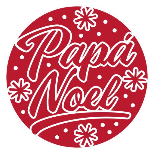 Papá Noel lettering quote red PNG Design