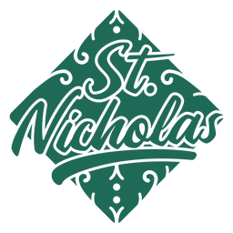 Sankt Nikolaus Schriftzug Zitat grün PNG-Design
