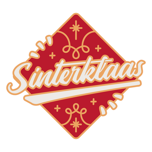Sinterklaas lettering quote colorful PNG Design