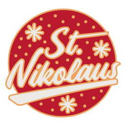 Nikolaus Schriftzug Zitat bunt PNG-Design