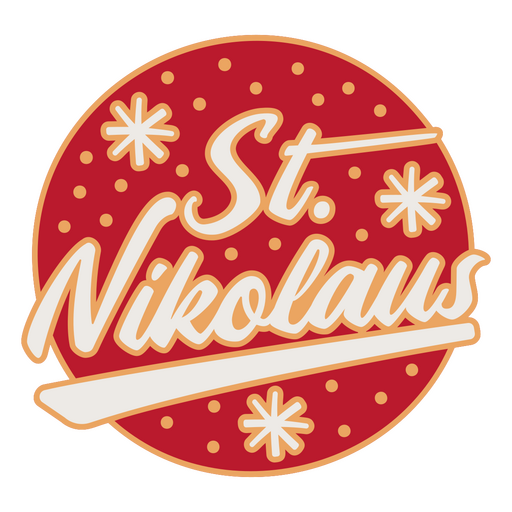 Citação de letras de Nikolaus colorida Desenho PNG