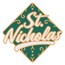 Cita de letras de san nicolás colorida Diseño PNG