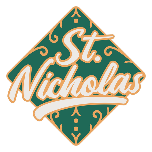 Saint nicholas lettering quote colorful PNG Design