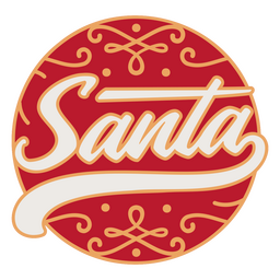 Santa Schriftzug Zitat bunt PNG-Design
